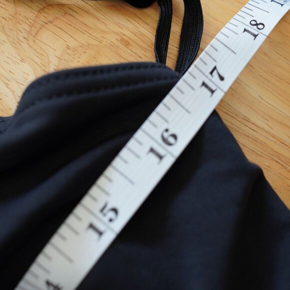 Miraclesuit Black One-Piece Swimsuit Size 12 Halter Ruffle Front Shaping Swimwea - Picture 10 of 11